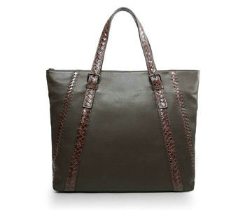 Bottega Veneta intrecciato leather tote 16042 brown